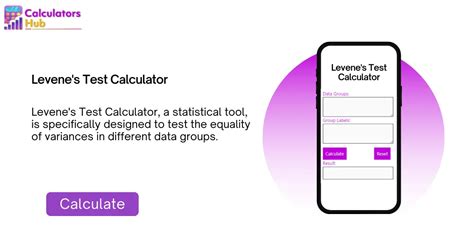 levene's test calculator